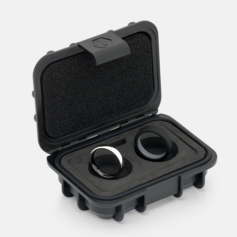 4mm Afgeronde Ring Set - Platinum