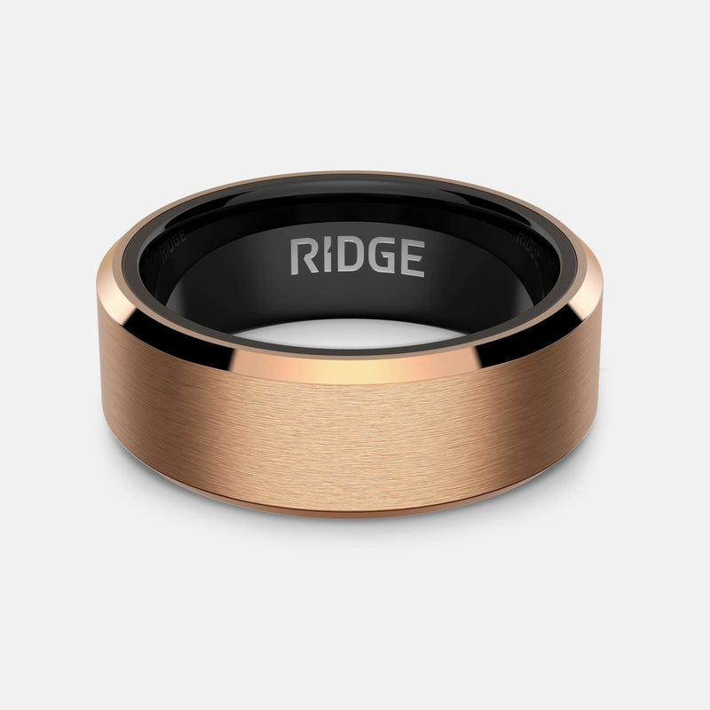 8mm Geslepen Ring Set - 18K Roségoud
