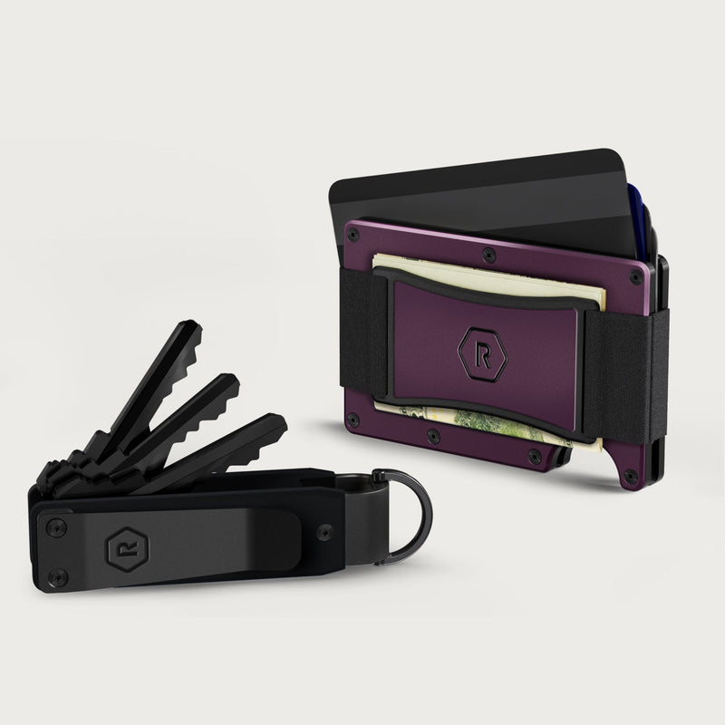 Ridge Portemonnee voor MagSafe + keycase - Burgundy + Royal Black