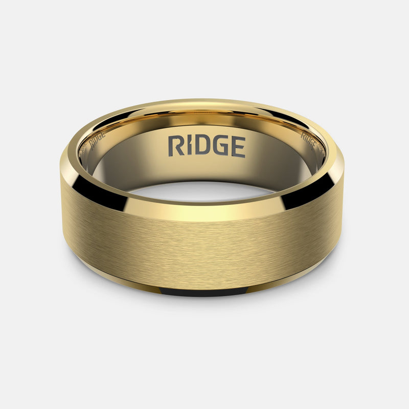 8mm Geslepen Ring Set - 24K Goud - Tantaal