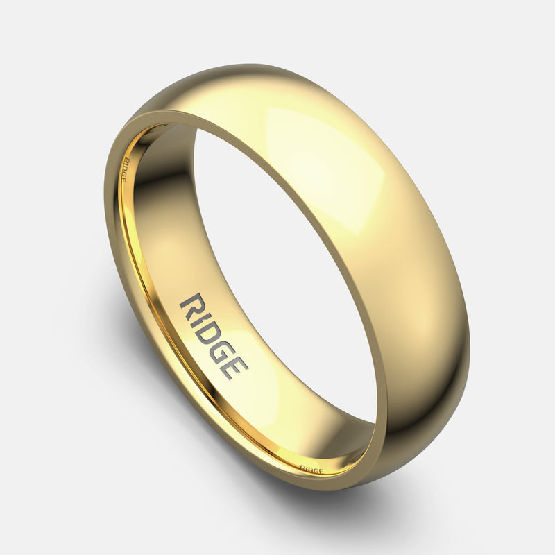 6mm Afgeronde Ring Set - 24K Goud - Tantaal