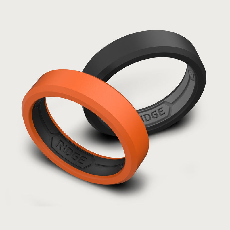 Ensemble d'anneaux en silicone 6mm - Basecamp Orange