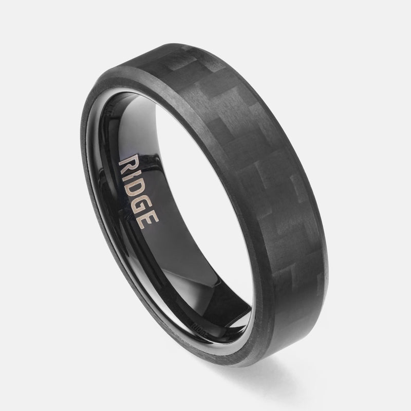 6mm Geslepen Ring Set - Carbon Fiber 3K