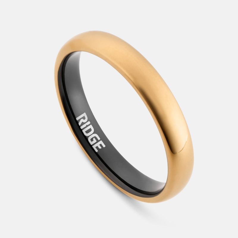 4mm Afgeronde Ring Set - 24K Goud
