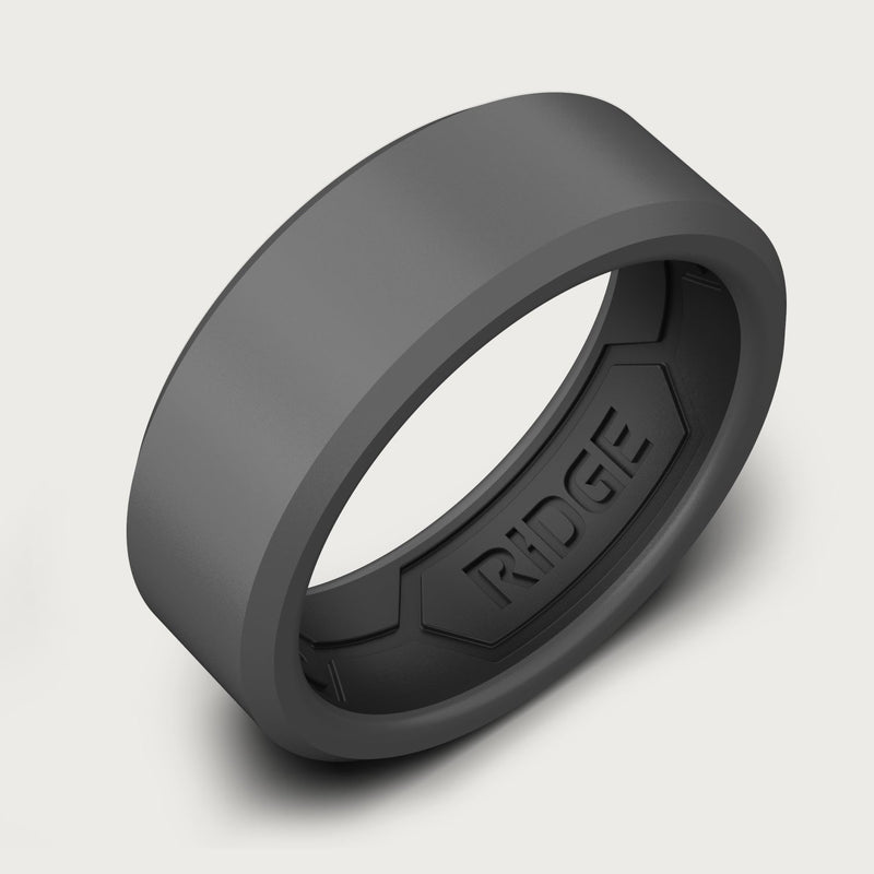 Ensemble d'anneaux en silicone 8 mm - Gris Métal