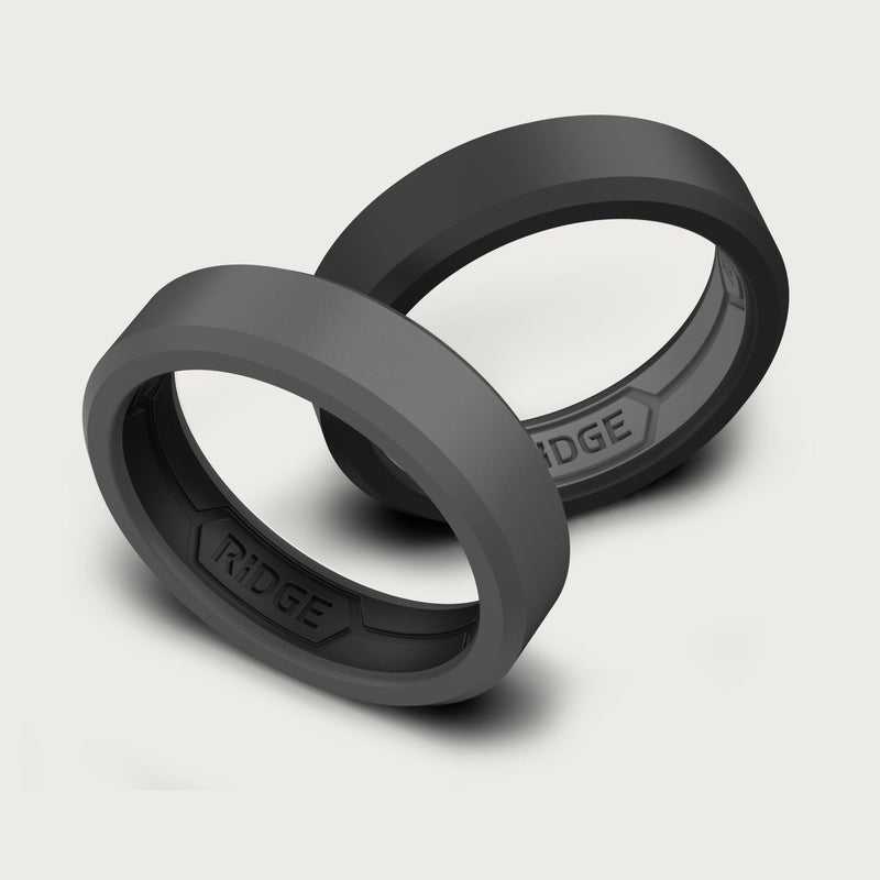 Lot d'anneaux en silicone 6 mm - Gris Métal