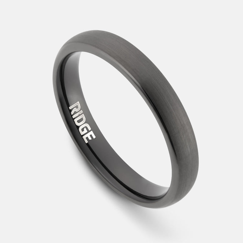 4mm Afgeronde Ring Set - Gunmetal