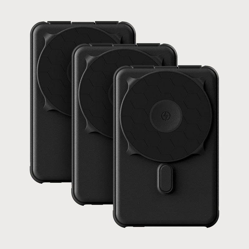 Ridge Power Bank - 10k mAh Bundle - Matte Black - 3-Pack