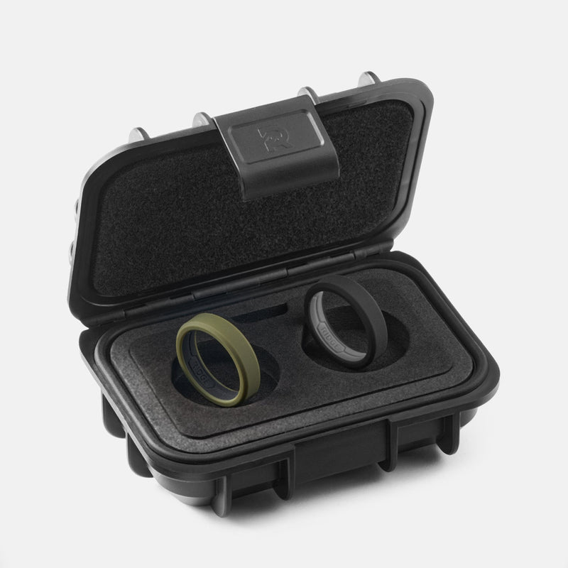 6mm Siliconen Ring Set - Matte Olive