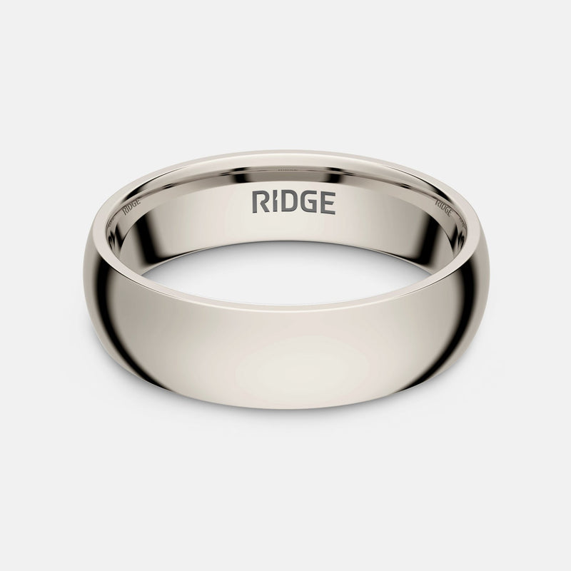 6mm Afgeronde Ring Set - Platinum - Tantalum