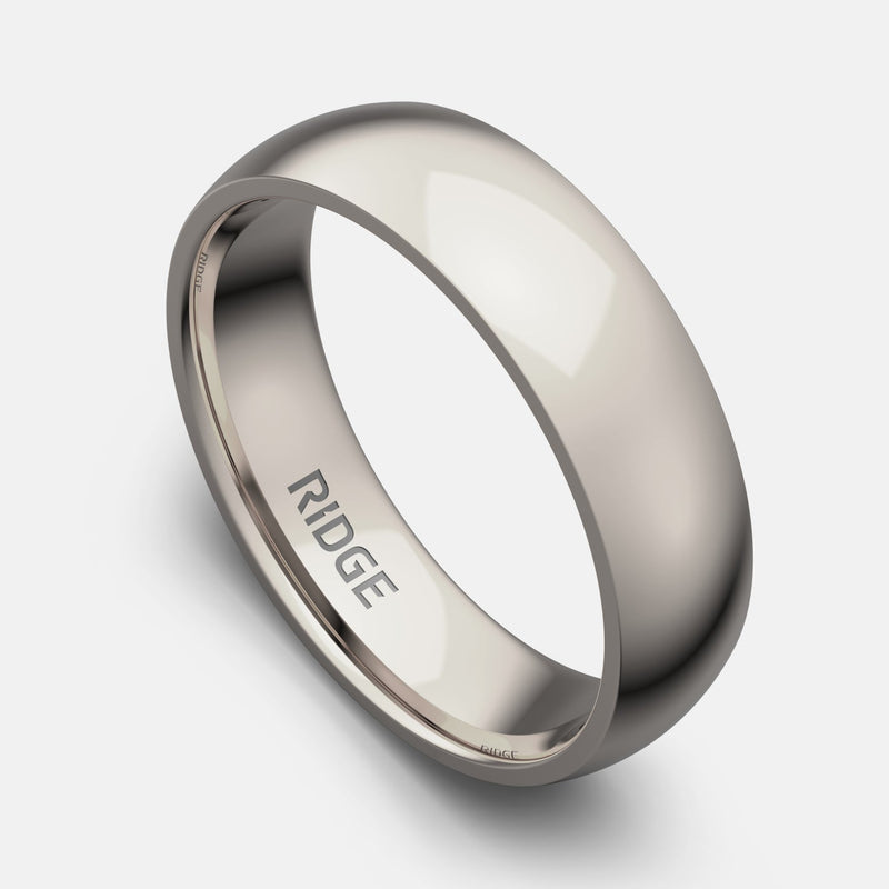 6mm Afgeronde Ring Set - Platinum - Tantalum
