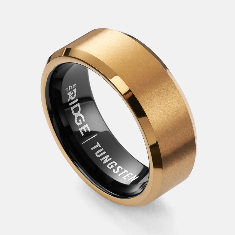 8mm Geslepen Ring Set - 24K Goud