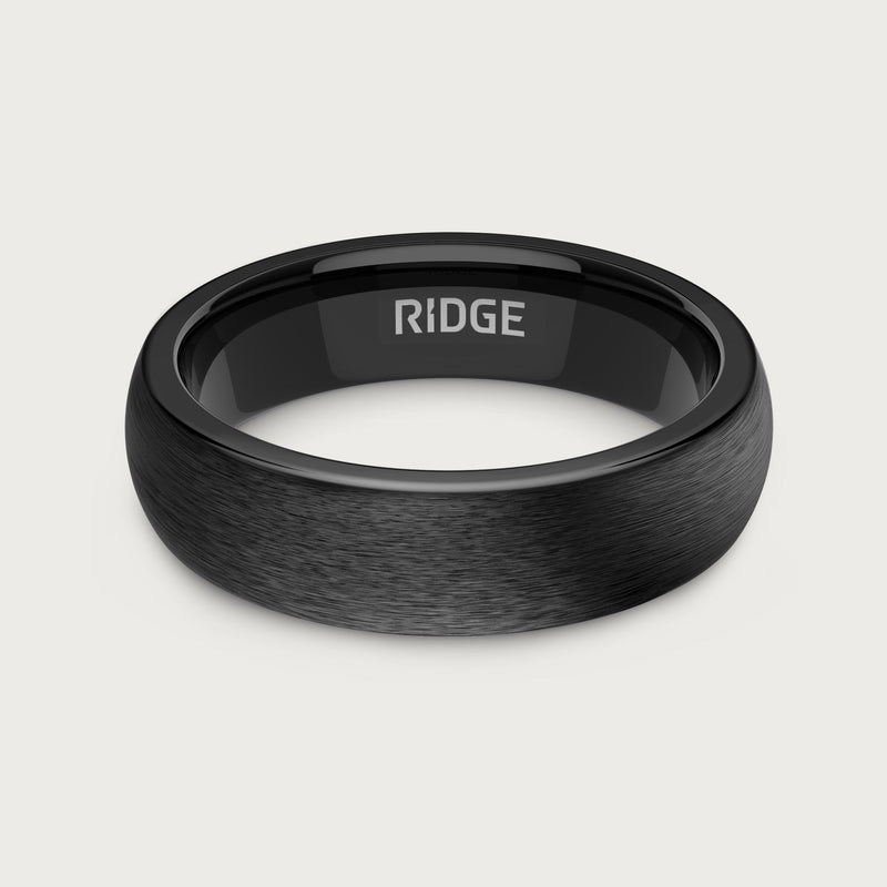 6mm Rounded Ring Set - Royal Black