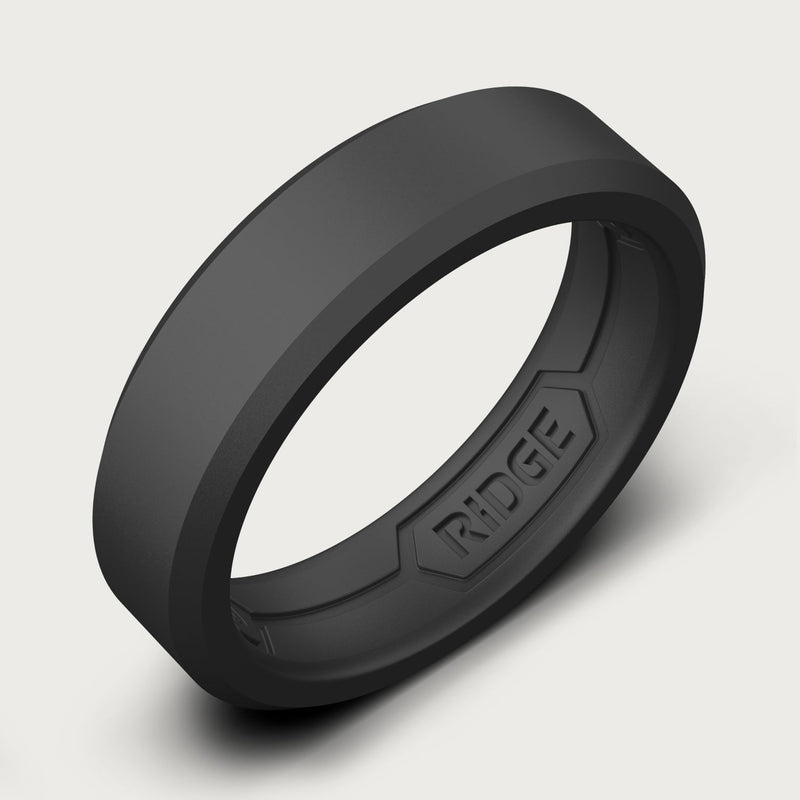 Ensemble d'anneaux en silicone 6 mm - Noir Royal