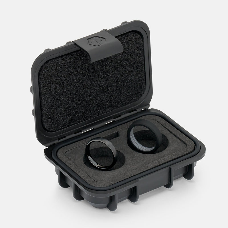 4mm Afgeronde Ring Set - Royal Black