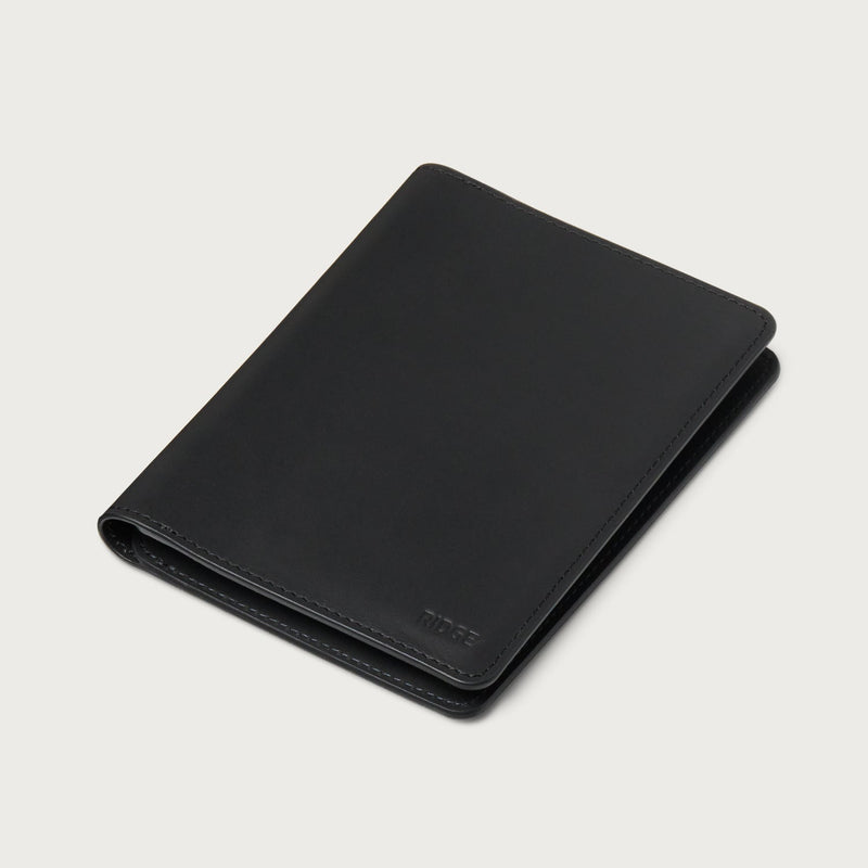 Paspoort Portemonnee - Midnight Black Leer